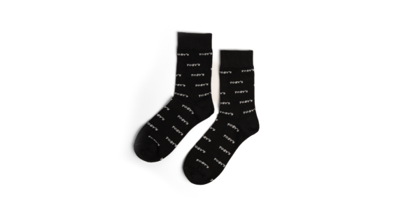 Toby’s Logo All Over Socks Black